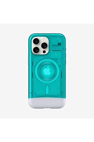Spigen Husă iPhone 15 Pro Max Classic C1 iMac G3 Design MagFit MagSafe cu Bondi Blue - ACS06608