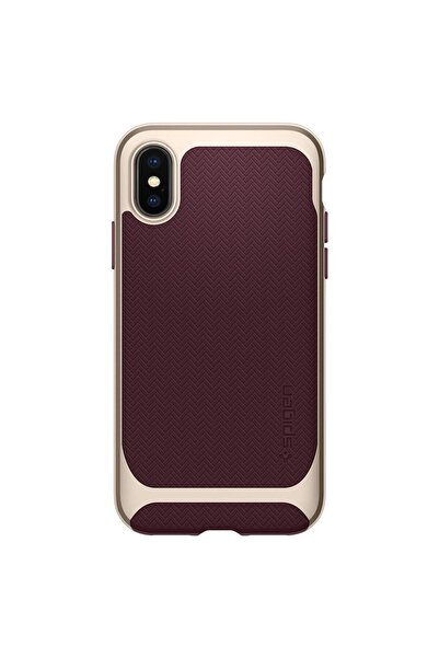 Spigen iPhone X Kılıf Neo Hybrid Burgundy