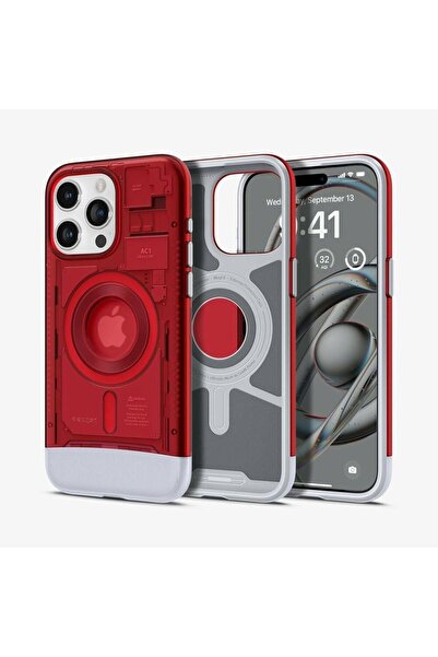 Spigen iPhone 15 Pro Kılıf Classic C1 iMac G3 Design MagFit MagSafe özellikli Ruby - ACS06744
