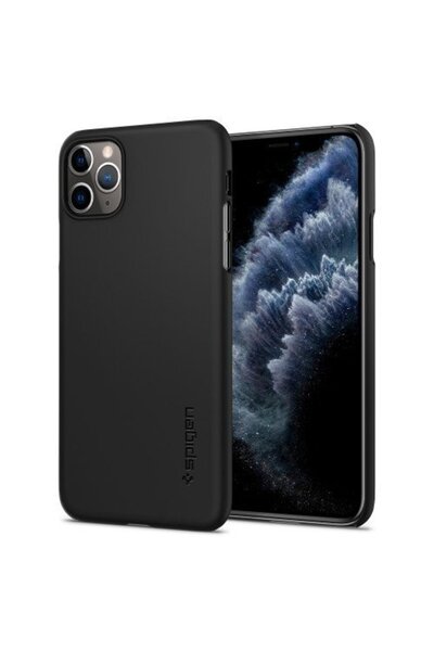 Spigen İphone 11 Pro Max Kılıf Thin Fit Black - 075cs27127