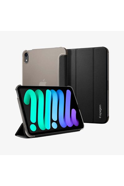 Spigen حافظة لجهاز iPad Mini 6 (2021) / Mini 7 (2024) Liquid Air Folio باللون الأسود - ACS03762