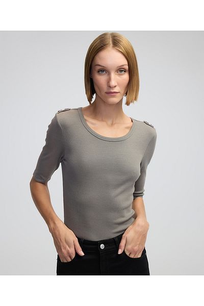 İpekyol Button Basic T-Shirt