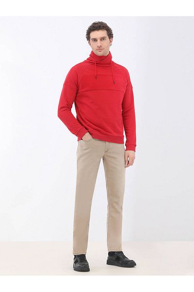 Kip Stand Collar Red Sweatshirt