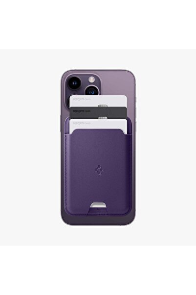 Spigen MagFit iPhone için MagSafe özellikli 3 Kartlı Manyetik Cüzdan Valentin...