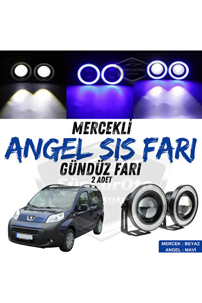 ŞüsCarOto Aksesuar Peugeot Bipper 2008-2022 Uyumlu Mercekli Angel Sis Farı Me...