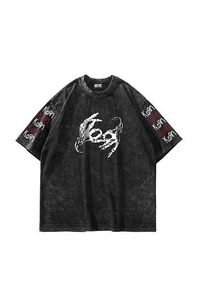 Sekizbiraltı Μπλουζάκι Unisex Oversize με μαύρη πλάτη που πλένεται