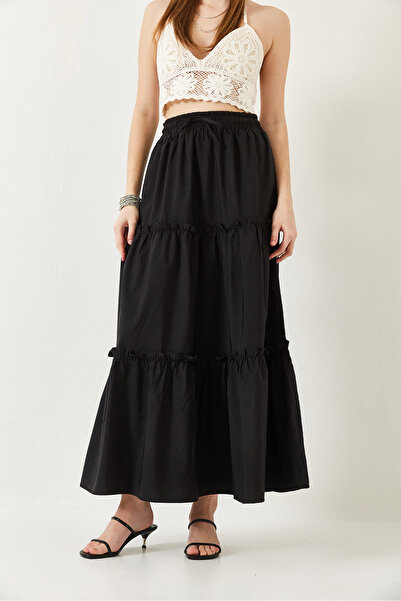 Bianco Lucci Dámska rozšírená sukňa s elastickým pásom E1001 60261272