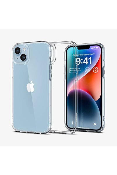 Spigen İphone 14 / 13 Kılıf Ultra Hybrid Crystal Clear - Acs05040