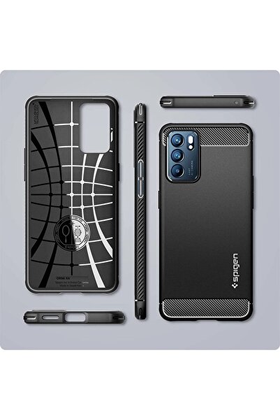 Spigen Oppo Reno6 5G Kılıf Rugged Armor Black - ACS04312
