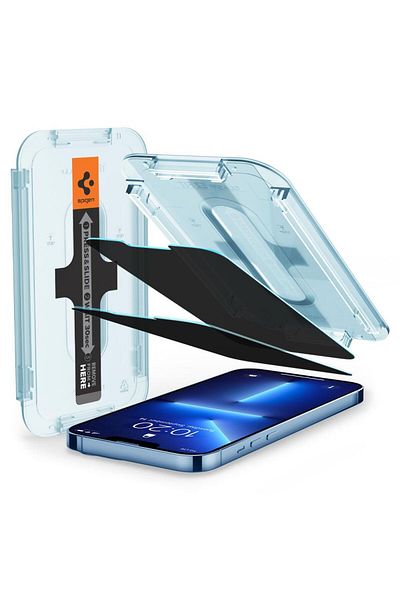 Spigen IPhone 13 Pro Max / iPhone 14 Plus Case (set of 2) - Spigen Glas.tR EZ FIT Privacy - Clear