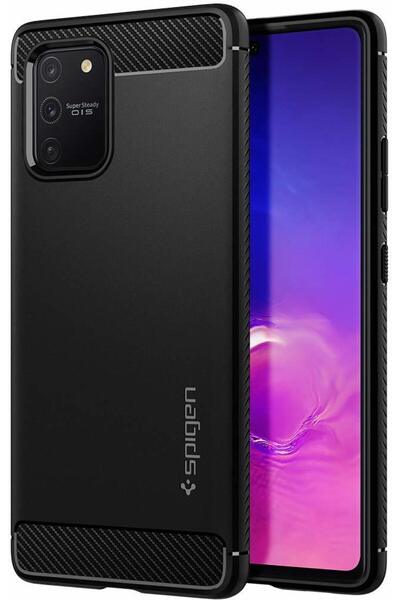 Spigen Galaxy S10 Lite Kılıf Rugged Armor Matte Black - ACS00676