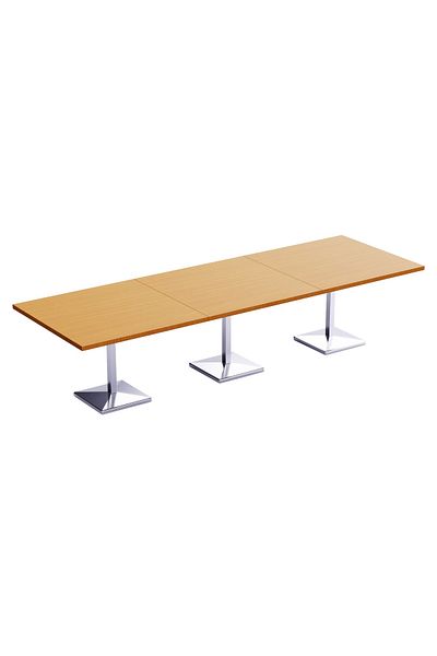 Mahmayi Ristoran 500PE-360 12 Seater Square Modular Pantry Table - Light Walnut
