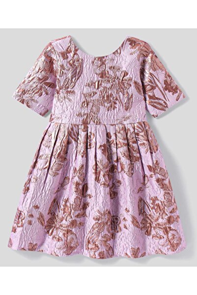 Primo Gino Primo Gino Textured Party Dress With Bow Applique - Pink