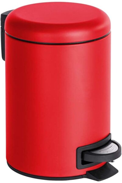 Neva Paslanmaz Elit Pedallı Çöp Kovası Kırmızı 3 Lt