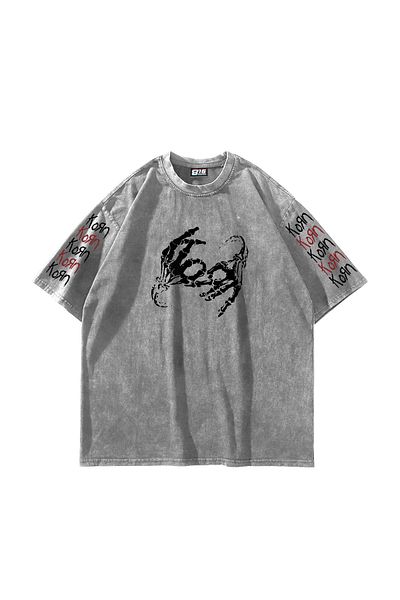 Sekizbiraltı Μπλουζάκι Unisex Oversize με λευκό κέρατο που πλένεται