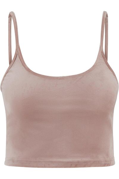 Urban Classics Ladies Short Velvet Top