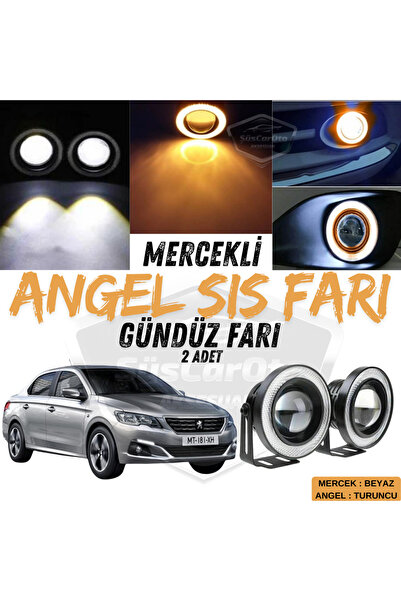 caralp Peugeot 301 2012-2021 Uyumlu Mercekli Angel Sis Farı Metal 76 mm Turun...