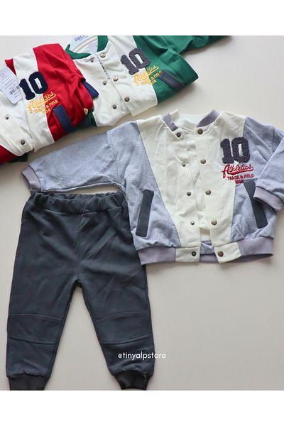 Necix's Design Patterned College Cardigan Included Soft and Comfortable Fabric Baby Boy Suit