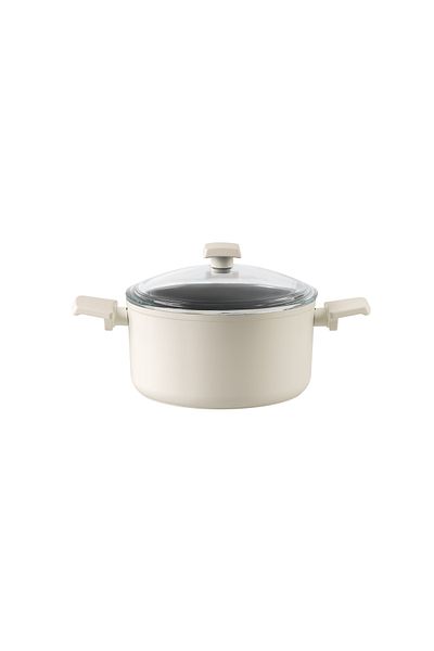 Madame Coco Nano Ceramic Deep Pot - White/Anthracite - 22 cm