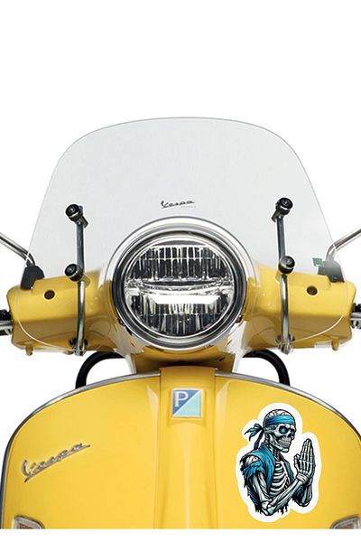 MegaSticker Autocolant Karate Skeleton pentru mașină, motocicletă, cască și laptop - 13x10 cm