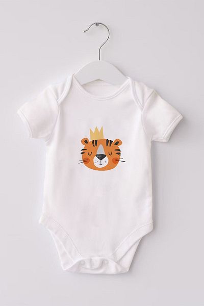 Lilabio 100% Organic Cotton 3-Piece Printed Short Sleeve Baby Bodysuit