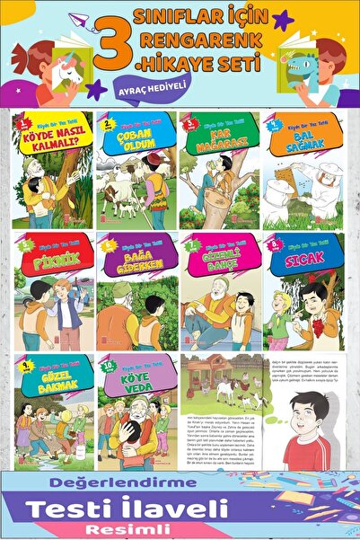 Ata Yayıncılık 3.Sınıf Okumayı Sevdiren 10 lu Hikaye Seti 5 (64 sayfa)