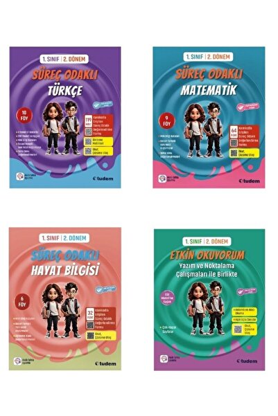 Tudem Yayınları Tudem 1.Sınıf Türkçe-Matematik-Hayat Bilgisi- Okuma Anlama 4 ...