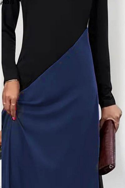 Kokosh moda Rochie lungă din viscoză cu decolteu în V pentru femei
