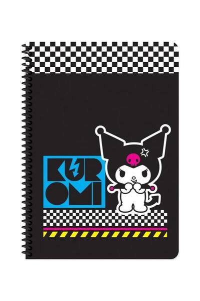 KESKİN COLOR Kuromi A4 80 Sheets Cardboard Cover - Set of 2 Sharp Color Notebook 4