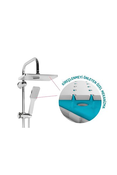 Creavit Luna Bathroom Faucet and Sh630 Overhead Shower System