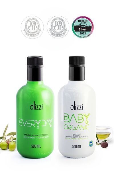 Olizzi Everyday ve Baby Organik Natürel Sızma Soğuk Sıkım Zeytinyağı 500 ML