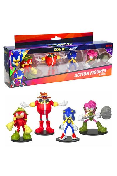 NECO TOYS Sonic Prime Son6040 Action Figures Deluxe Set of 4 3+