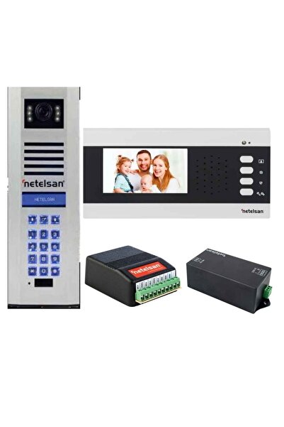 Netelsan 8 Daire Görünütlü 4.3" Inç Diafon Seti