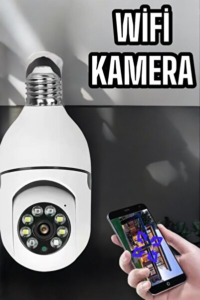Genel Markalar Tek Najma Wifi Kamera Duylu Ampul Görünümlü 360 Derece Dönebil...