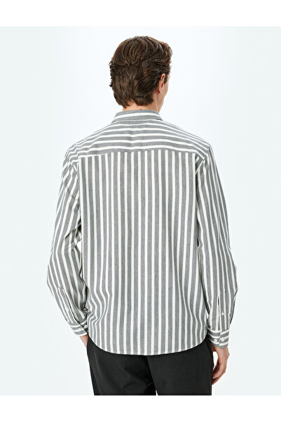 Koton brown stripe Slim Fit Shirt