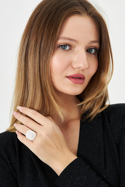 Rakof 925 Ayar Gümüş Kadın Baget Yüzük