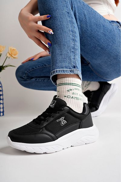 McDark Women's Daily Black White Sneaker Shoes