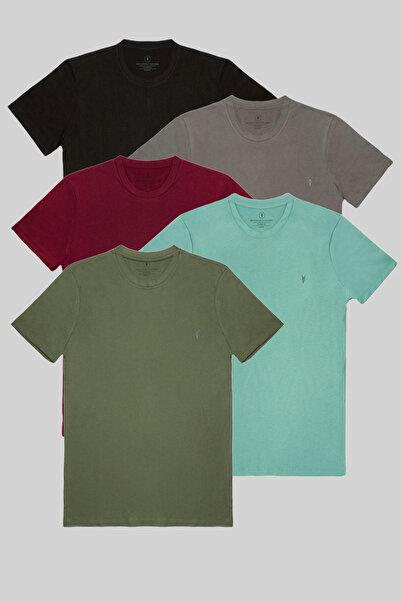 COMBİNE MİCHAİL Set de tricouri pentru bărbați din 5 piese - 100% bumbac, cro...