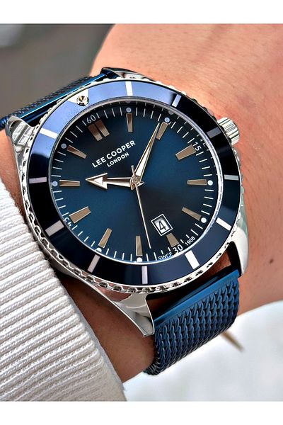 Lee Cooper men's Wristwatch - 5 Atm Waterproof, Special Design Steel Cord