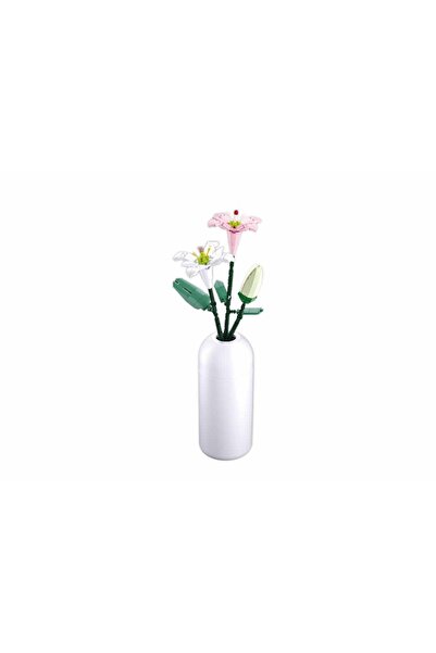 Sluban Flower Vase Building Kit - A Unique Flower Container with 243 PCS and Flowers Lily