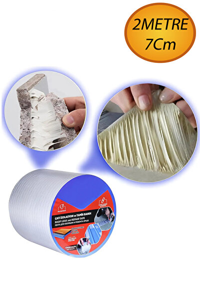 NUBLADO Çatı İzolasyon (7 cm X 2 MT) Su Sızdırmazlık Geçirmezlik Yalıtım Çamu...