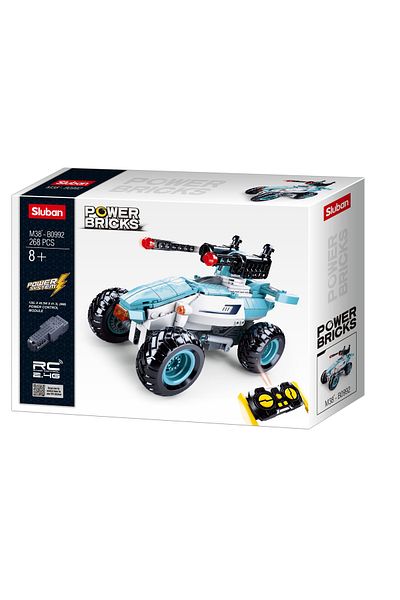 Sluban Power Bricks Series, Ice Rover Racing Car Building Set 268 Pieces, with Remote Conrtol