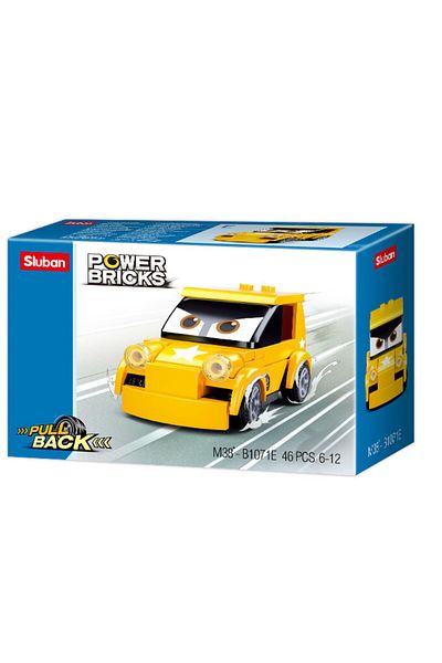 Sluban Power Bricks Series - Yellow Car Building Blocks 46 PCS