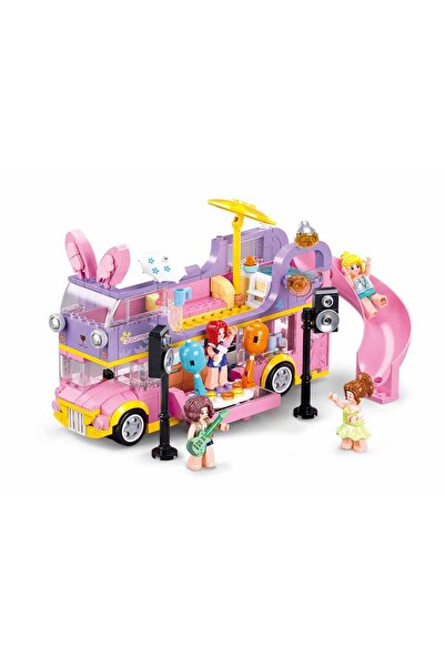 Sluban Girl's Dream Series - Music RV Building Blocks 412 Pieces, with Minifigures,