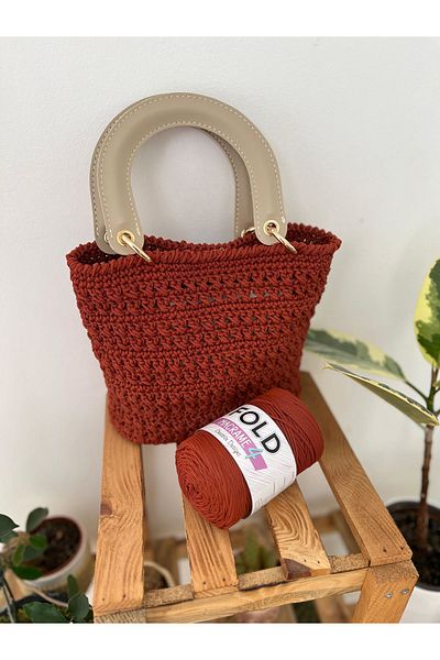 FOLD Macrame din poliester Baby Blue - Fire nr:4, frânghie 2 mm, 200 gr -230 M Supla İp Bag