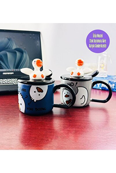 Gift Moda Ördek Figürlü Seramik Kupa