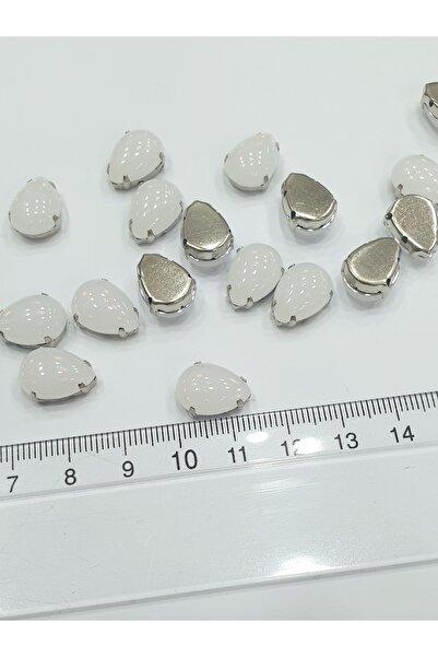 CRYSTALSHOP Παγωμένη Λευκή Σταγόνα 10*14 Χιλ. - 50 Πέτρες σε θήκη