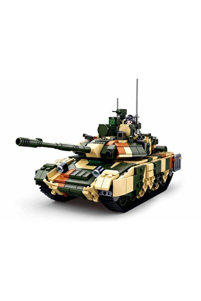 Sluban سلسلة مكعبات نموذجية - مكعبات بناء دبابة قتالية كبيرة 758 قطعة مع شخصيتين صغيرتين