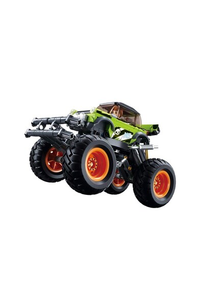 Sluban مجموعة بناء المركبات على الطرق الوعرة من سلسلة باور بريكس، 264 قطعة، مع شخصية صغيرة، باللون الأخضر