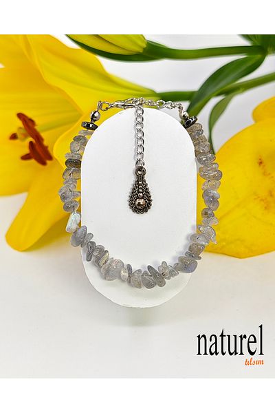 Naturel Tılsım Labradorite Broken Natural Stone Lady Bracelet - Transformation, Power and Intuition